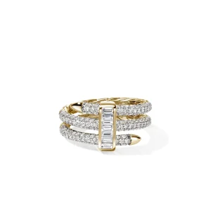 Women John Hardy Artisan Series Spear Ring, Triple Tier