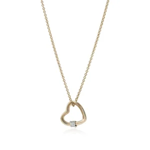 Women John Hardy Bamboo Heart Necklace, Gold, Diamonds