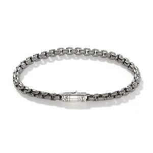 John Hardy Box Chain Bracelet, Dark Silver, 4.8MM