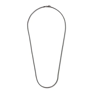 John Hardy Box Chain Necklace, Dark Silver, 2.7MM