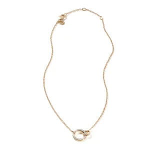 Women John Hardy Carved Chain Pendant Necklace, Gold, Diamonds