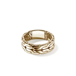 John Hardy Carved Chain Ring, Gold