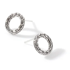 Women John Hardy Carved Chain Stud Earrings, Sterling Silver