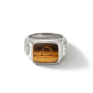 John Hardy Carved Signet Ring, Sterling Silver