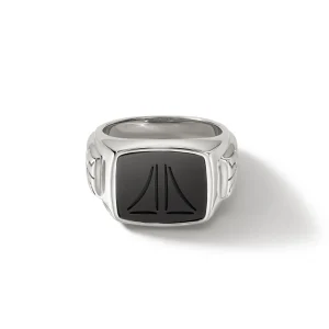 John Hardy Carved Signet Ring, Sterling Silver