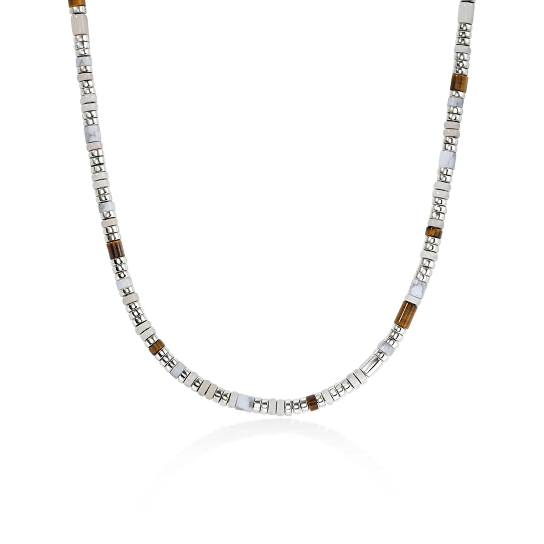 Women John Hardy Colorblock Choker, Silver, Slim