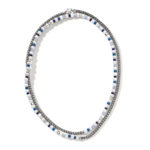 Women John Hardy Colorblock Necklace, Silver, Pearl