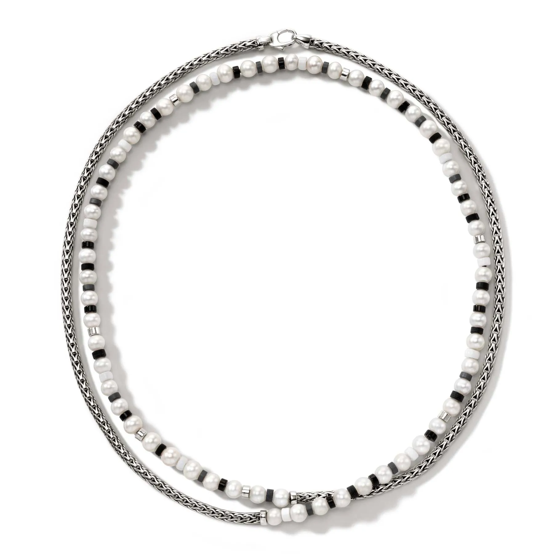 Women John Hardy Colorblock Necklace, Silver, Pearl