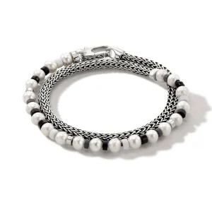 Women John Hardy Colorblock Wrap, Silver, Pearl