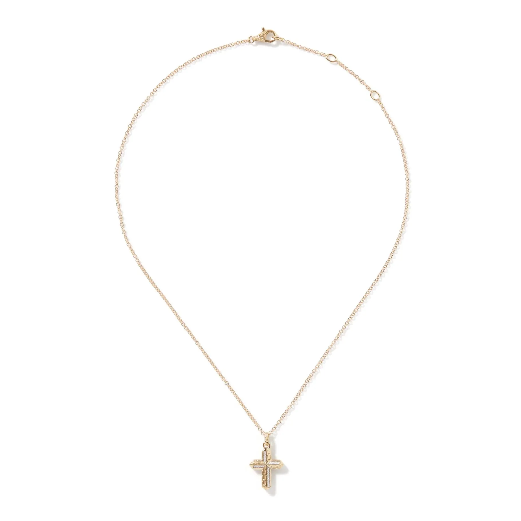 Women John Hardy Cross Pendant Necklace, Gold, Diamonds