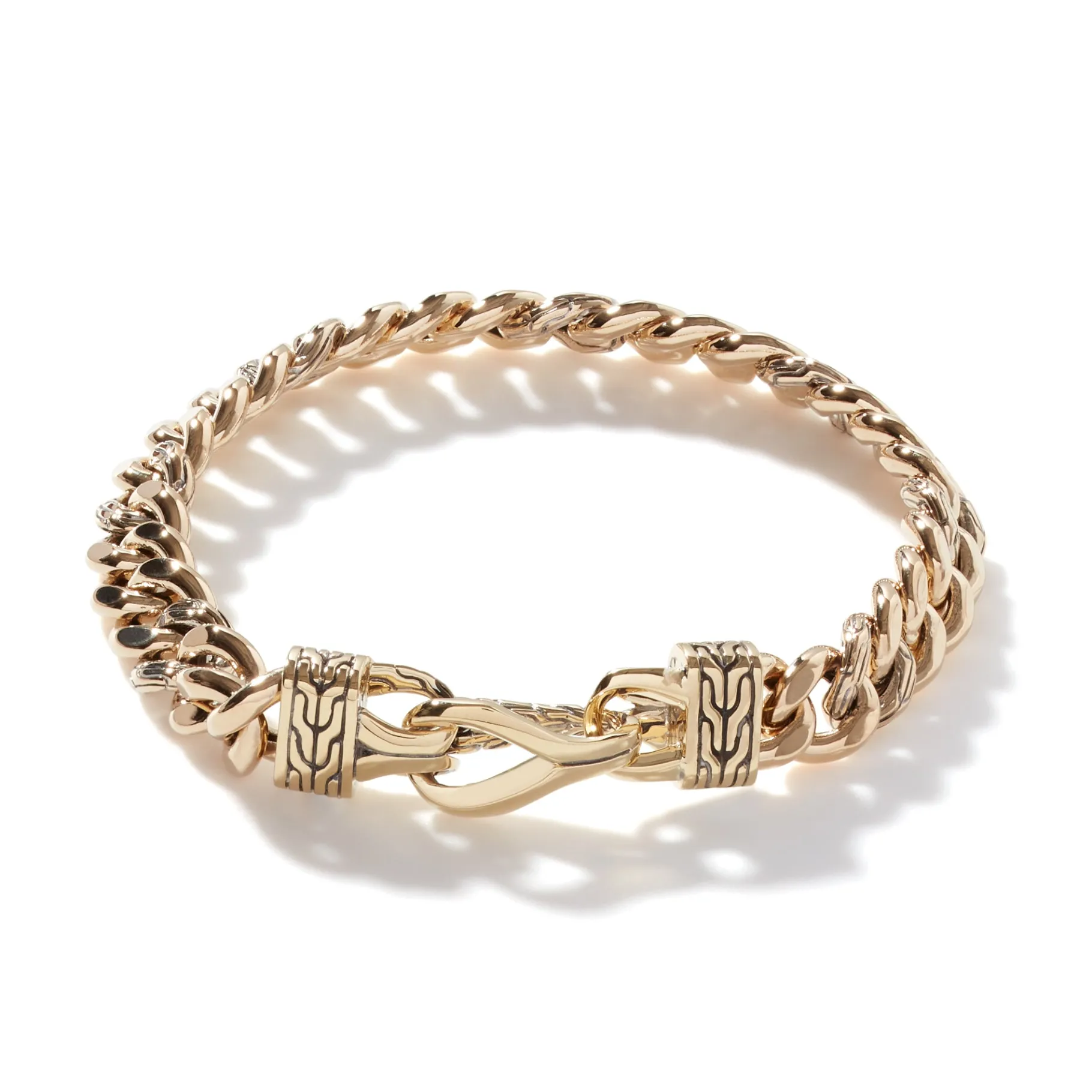 John Hardy Curb Chain Bracelet, Gold, 8MM