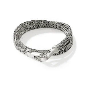 John Hardy Flat Chain Triple Wrap, Sterling Silver