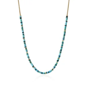 John Hardy Heishi Chain Necklace, Gold, Gemstones