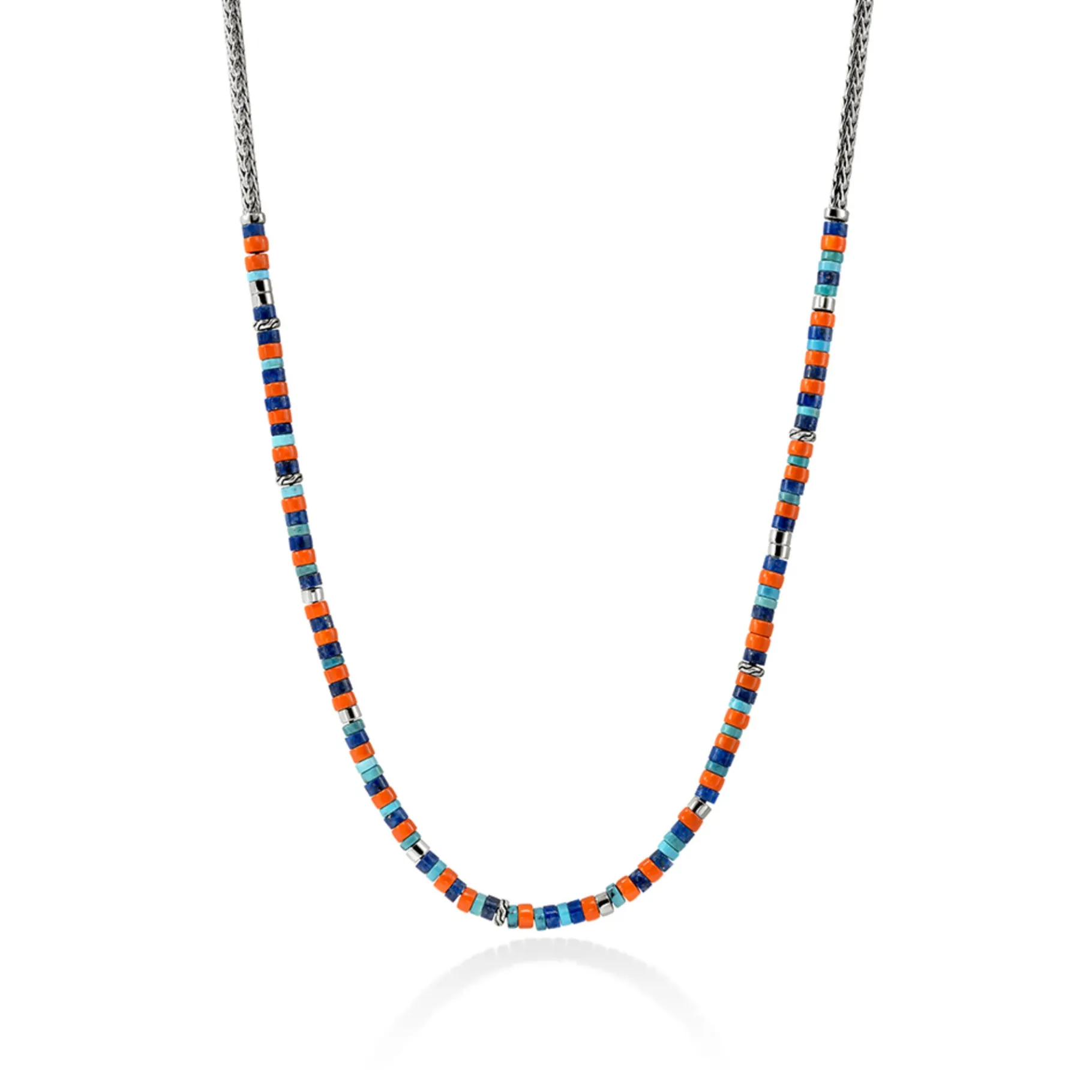 John Hardy Heishi Chain Necklace, Silver
