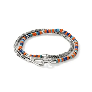 John Hardy Heishi Chain Wrap, Sterling Silver