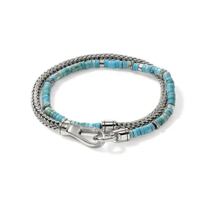 John Hardy Heishi Chain Wrap, Sterling Silver