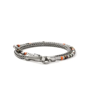 John Hardy Heishi Double Wrap, Sterling Silver, Gemstones
