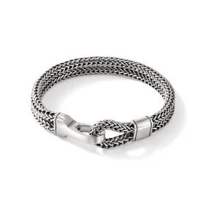 John Hardy Hook Clasp Bracelet, Silver, Double Row