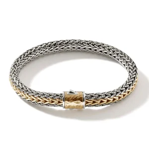 Women John Hardy Icon Bracelet, Gold, Sterling Silver, 8MM