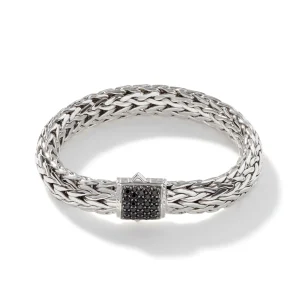 Women John Hardy Icon Bracelet, Sterling Silver, Pavé, 10.5MM