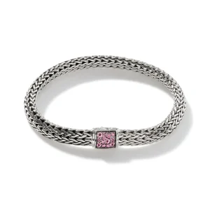 Women John Hardy Icon Bracelet, Sterling Silver, Pavé, 6.5MM