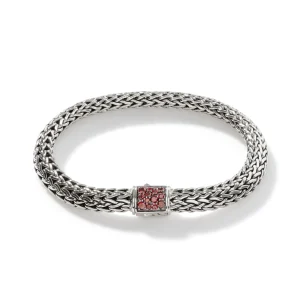Women John Hardy Icon Bracelet, Sterling Silver, Pavé, 6.5MM
