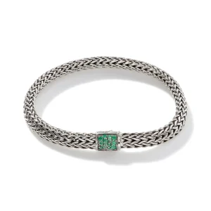 Women John Hardy Icon Bracelet, Sterling Silver, Pavé, 6.5MM