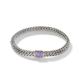 Women John Hardy Icon Bracelet, Sterling Silver, Pavé, 6.5MM