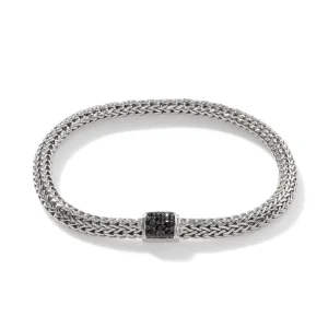 Women John Hardy Icon Bracelet, Sterling Silver, Pavé, 5MM