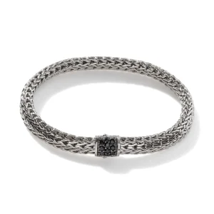 Women John Hardy Icon Bracelet, Sterling Silver, Pavé, 6.5MM