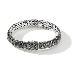 Women John Hardy Icon Bracelet, Sterling Silver, Pavé, 10.5MM