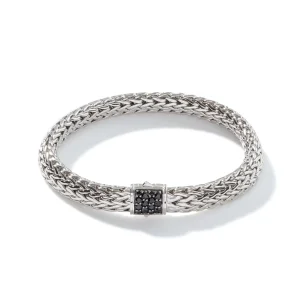 Women John Hardy Icon Bracelet, Sterling Silver, Pavé, 7.5MM