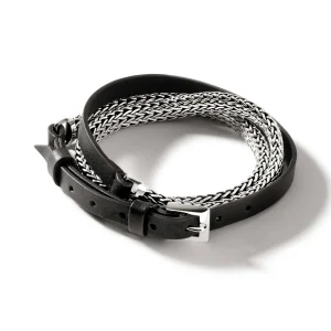 Women John Hardy Icon Wrap, Sterling Silver, Leather