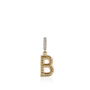 Women John Hardy Initial Pendant, Gold, Diamonds