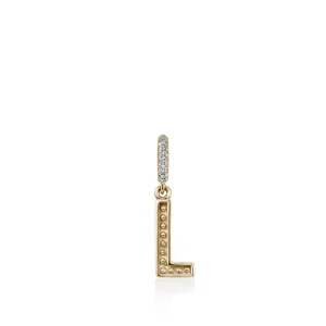 Women John Hardy Initial Pendant, Gold, Diamonds