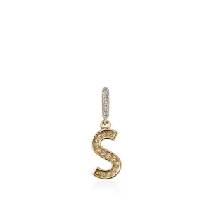 Women John Hardy Initial Pendant, Gold, Diamonds