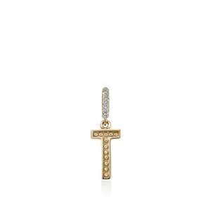 Women John Hardy Initial Pendant, Gold, Diamonds