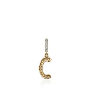 Women John Hardy Initial Pendant, Gold, Diamonds