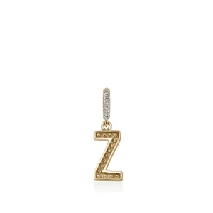 Women John Hardy Initial Pendant, Gold, Diamonds