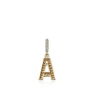 Women John Hardy Initial Pendant, Gold, Diamonds