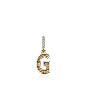 Women John Hardy Initial Pendant, Gold, Diamonds
