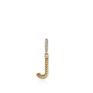 Women John Hardy Initial Pendant, Gold, Diamonds