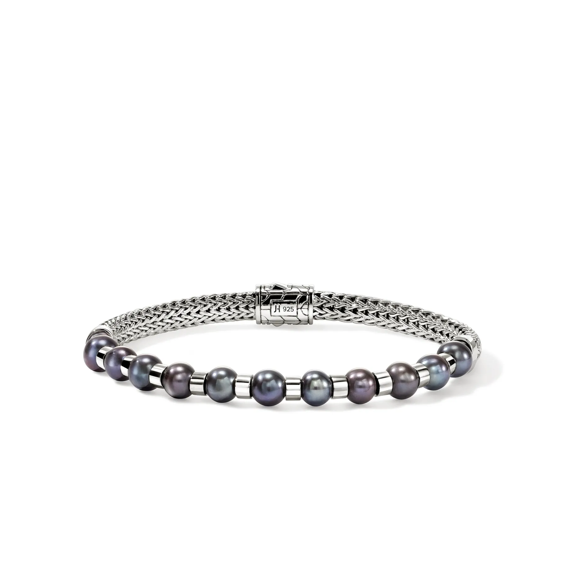 Women John Hardy JH Essential Grey Pearl Bracelet, Sterling Silver