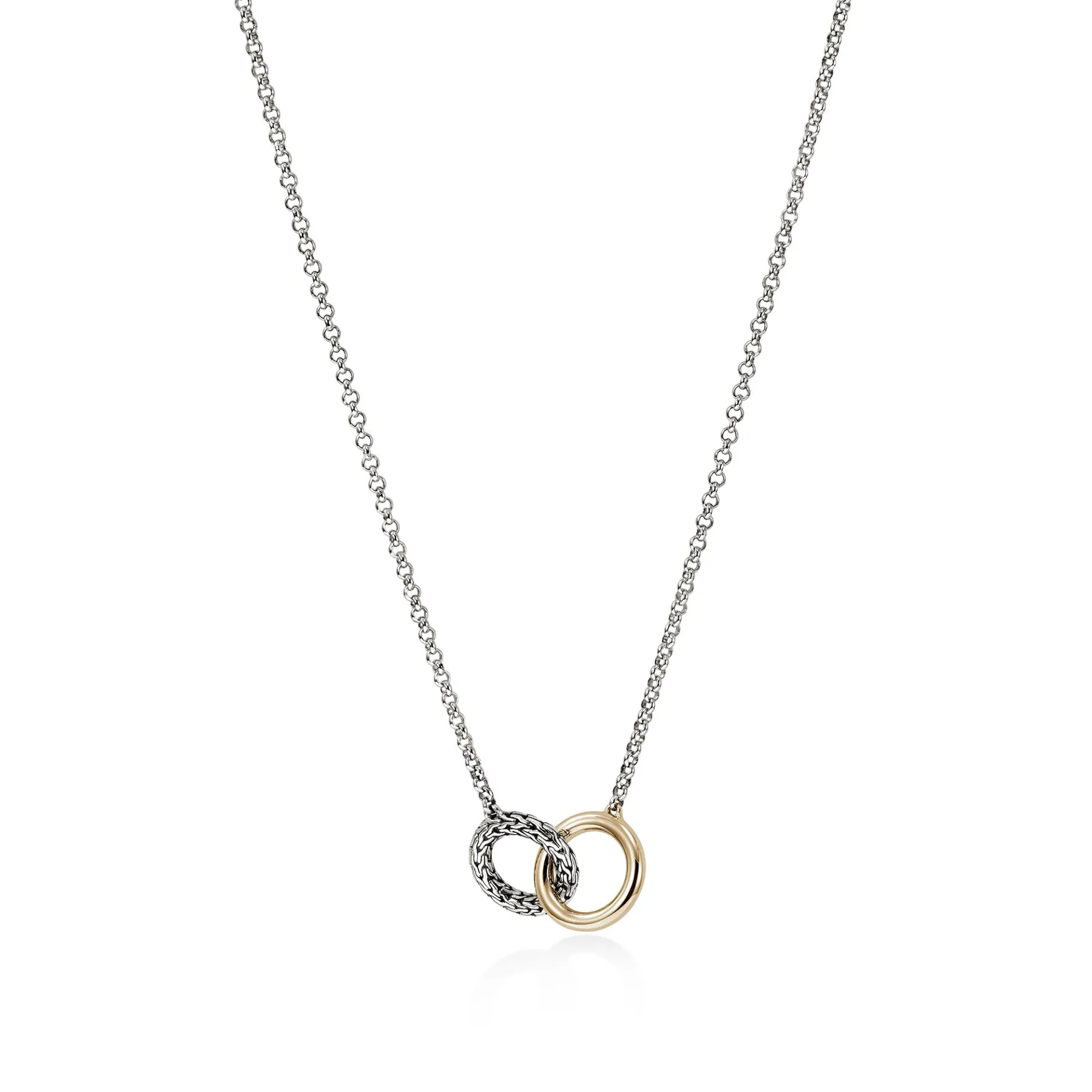 Women John Hardy JH Essential Linked Necklace, Gold, Sterling Silver, 2MM