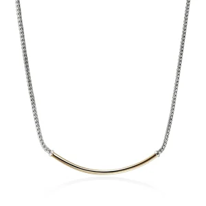 Women John Hardy JH Essential Necklace, Gold, Sterling Silver, 2.5MM