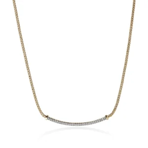 Women John Hardy JH Essential Pavé Necklace, Gold, Diamonds, 1.8MM