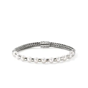 Women John Hardy JH Essential Pearl Bracelet, Sterling Silver