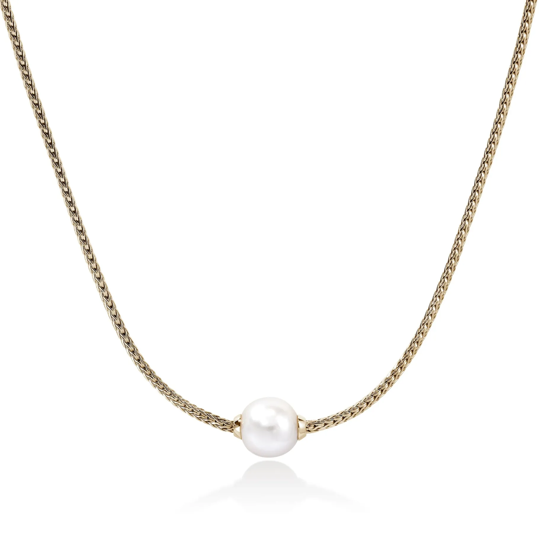 Women John Hardy JH Essential Pearl Necklace, Gold, 1.8MM