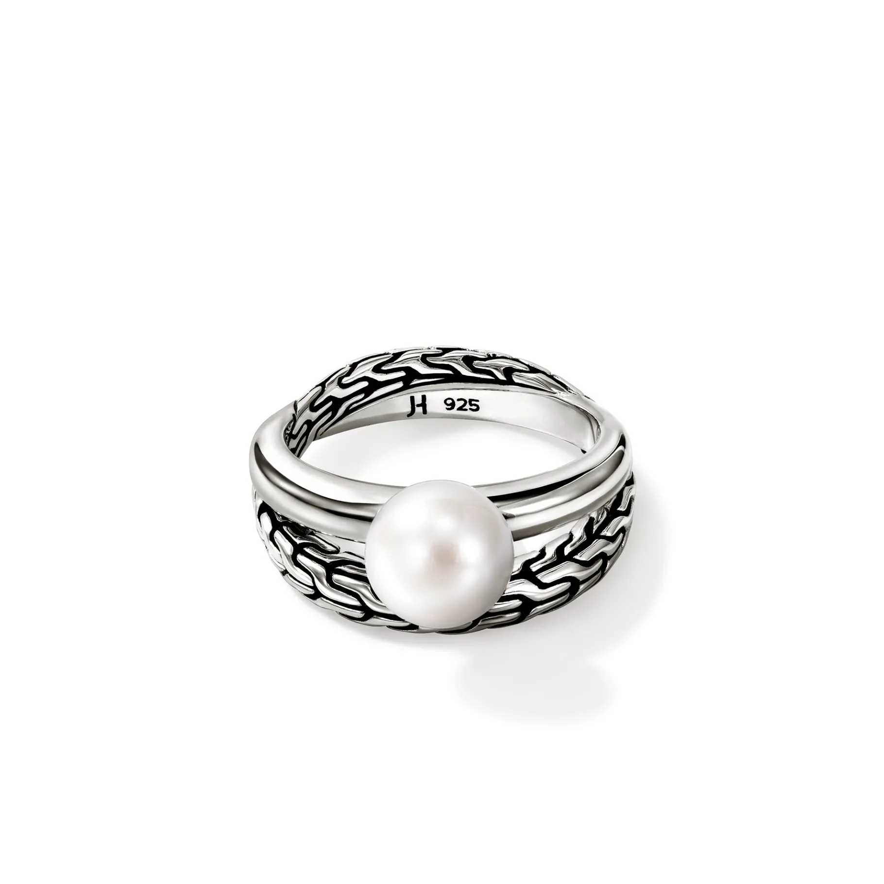 Women John Hardy JH Essential Pearl Ring, Sterling Silver