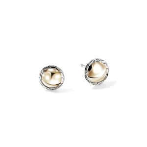 Women John Hardy JH Essential Stud Earring, Gold, Sterling Silver, 10MM
